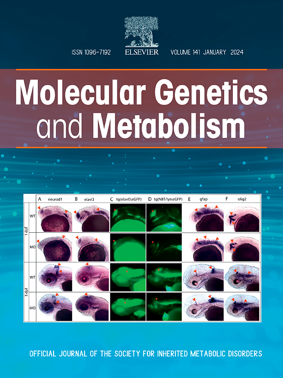 Go to journal home page - Molecular Genetics and Metabolism